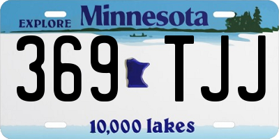 MN license plate 369TJJ