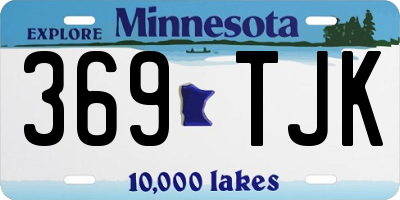 MN license plate 369TJK