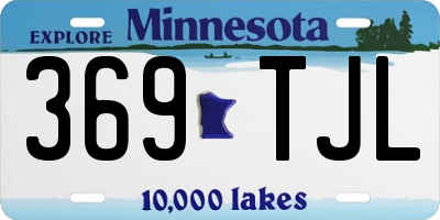 MN license plate 369TJL