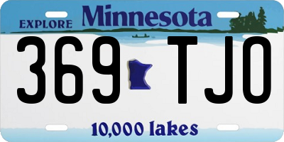 MN license plate 369TJO