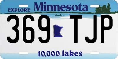 MN license plate 369TJP