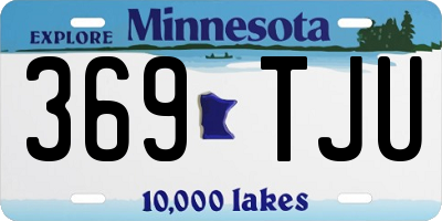 MN license plate 369TJU