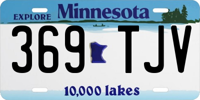 MN license plate 369TJV