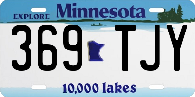 MN license plate 369TJY