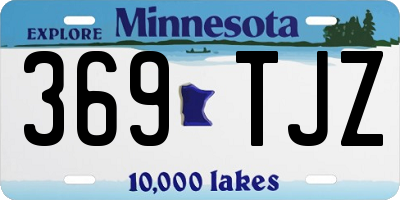 MN license plate 369TJZ