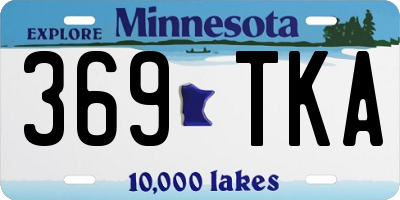 MN license plate 369TKA