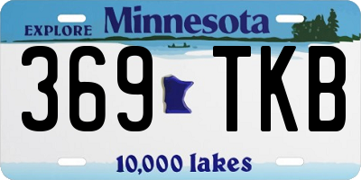 MN license plate 369TKB