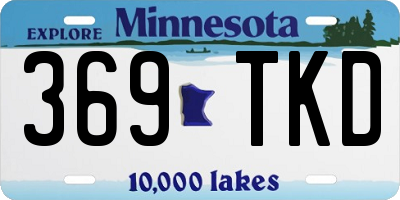 MN license plate 369TKD