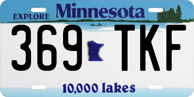 MN license plate 369TKF