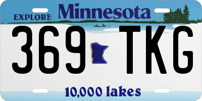 MN license plate 369TKG