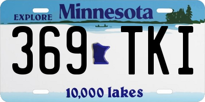 MN license plate 369TKI