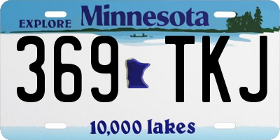 MN license plate 369TKJ