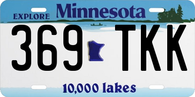 MN license plate 369TKK