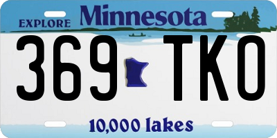 MN license plate 369TKO