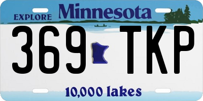 MN license plate 369TKP