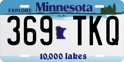 MN license plate 369TKQ