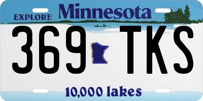 MN license plate 369TKS