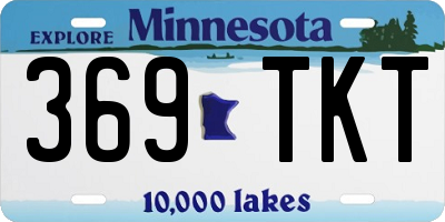 MN license plate 369TKT