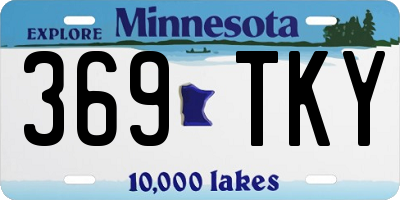 MN license plate 369TKY