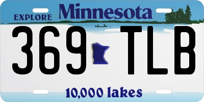 MN license plate 369TLB