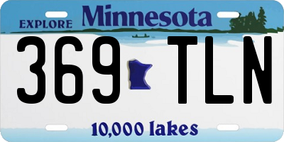 MN license plate 369TLN