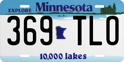 MN license plate 369TLO