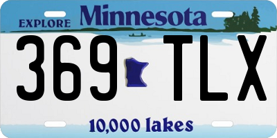 MN license plate 369TLX