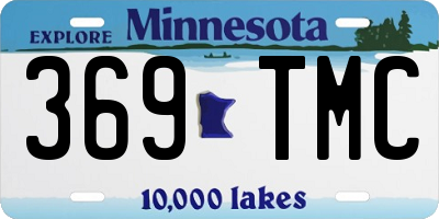 MN license plate 369TMC