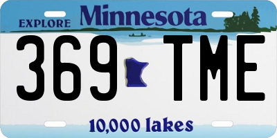 MN license plate 369TME