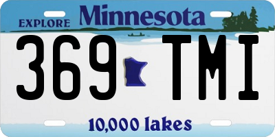 MN license plate 369TMI