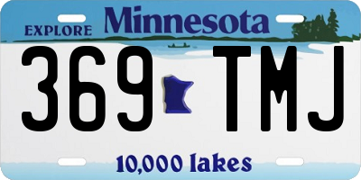 MN license plate 369TMJ