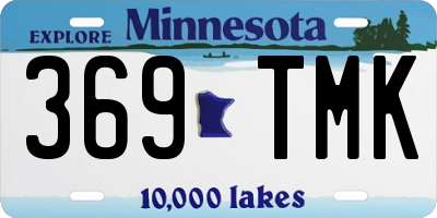 MN license plate 369TMK