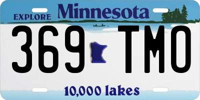 MN license plate 369TMO
