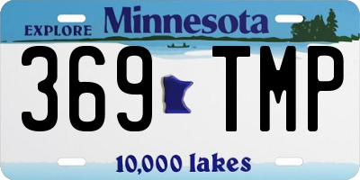MN license plate 369TMP