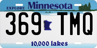 MN license plate 369TMQ