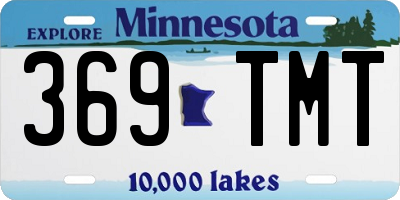 MN license plate 369TMT
