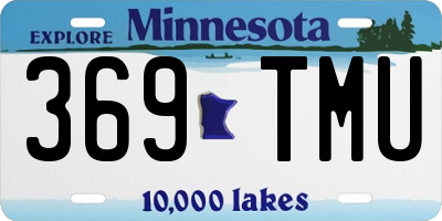 MN license plate 369TMU