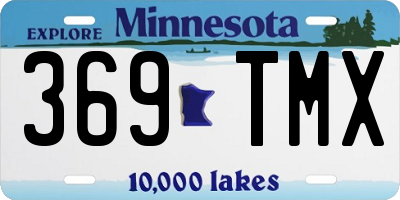 MN license plate 369TMX