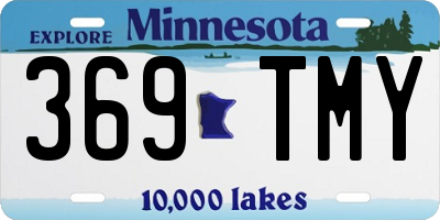 MN license plate 369TMY