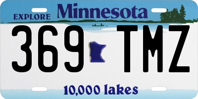 MN license plate 369TMZ