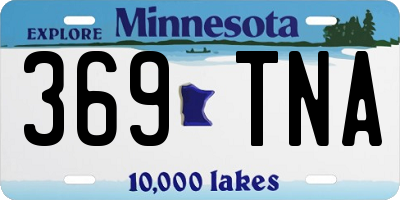 MN license plate 369TNA
