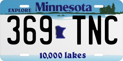 MN license plate 369TNC