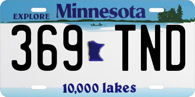 MN license plate 369TND