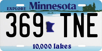 MN license plate 369TNE