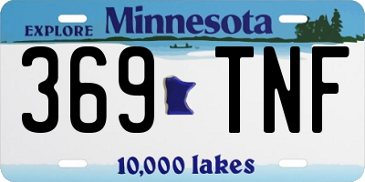 MN license plate 369TNF