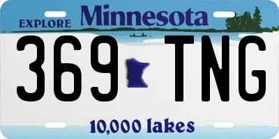MN license plate 369TNG