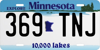 MN license plate 369TNJ