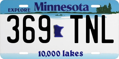 MN license plate 369TNL