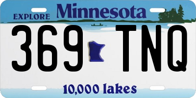 MN license plate 369TNQ
