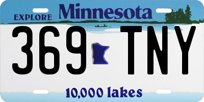 MN license plate 369TNY